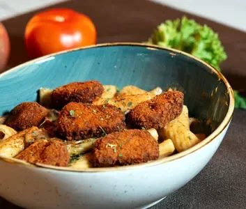 Originalfoto aus der The-Leaf-Karte: Pasta Golden Chicken