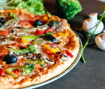 Originalfoto aus der The-Leaf-Karte: Pizza Vegetaria