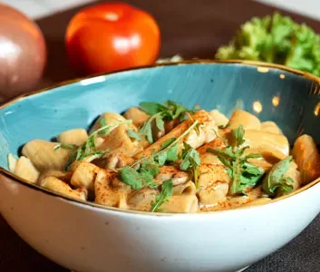 Originalfoto aus der The-Leaf-Karte: Pasta Pollo