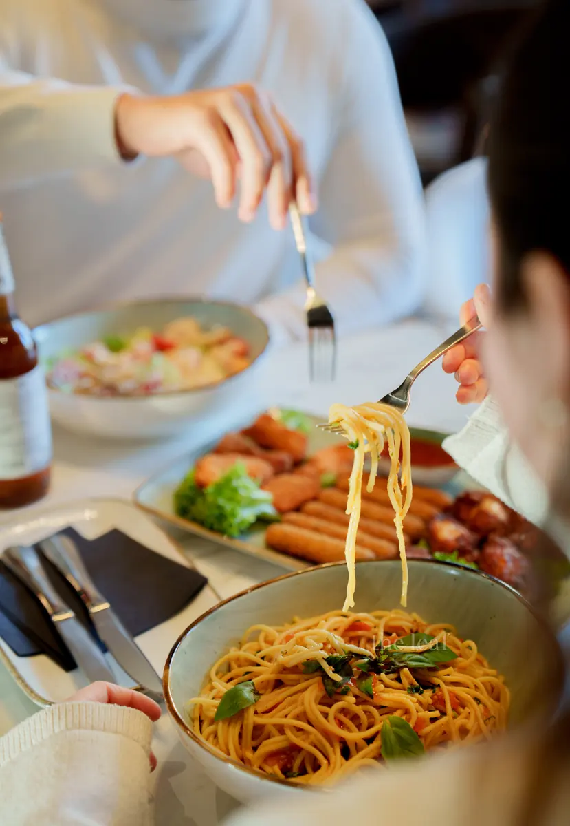 Pasta und Fingerfood bei The Leaf